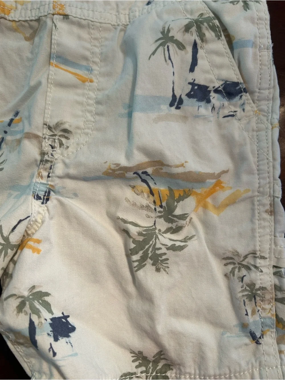 ✨OshKosh B'gosh Light Blue Palm-Print Toddler Overall Shorts